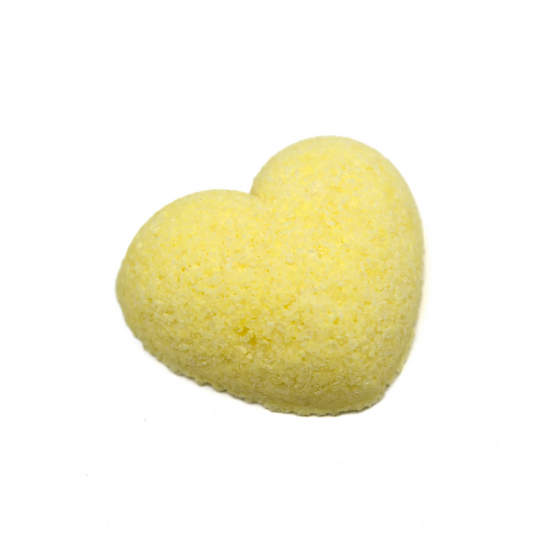 440 db citromsárga színű, szív alakú formacukor S dobozban - 2000 g