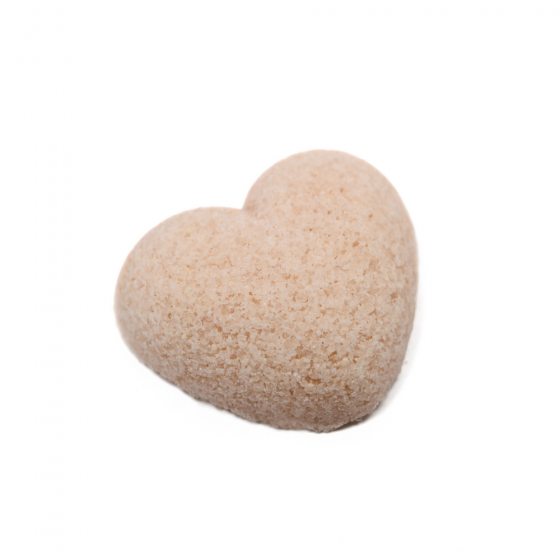 153 db egyesével csomagolt, barackvirág színű, szív alakú formacukor XS dobozban - 700g