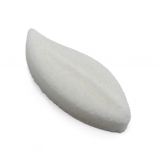 395 db egyesével csomagolt, fehér színű, tealevél alakú formacukor M dobozban - 1500 g