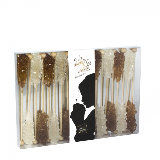 Hosszú, fehér és barna kandispálca maxi plusz dobozban