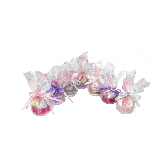 Választható Figurina formacukor üvegcsében választható egyedi szalaggal és cukorral