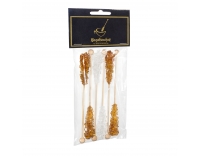 6 db hosszú, fehér és barna kandispálca