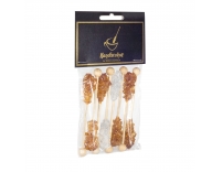 8 db rövid, fehér és barna kandispálca