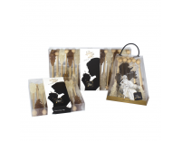 Rövid, fehér és barna kandispálca mini dobozban 1