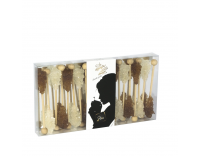 Rövid, fehér és barna kandispálca mini plusz dobozban