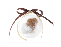 Figurina formacukor gömb csomagolásban arany színű szalaggal