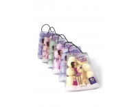 Lila színű, félgömb alakú formacukor kis táskában 1